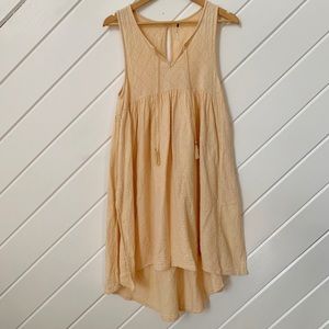 FREE PEOPLE hi-low peach dress